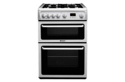 Hotpoint HAG60P Freestanding Double Gas Cooker - White.